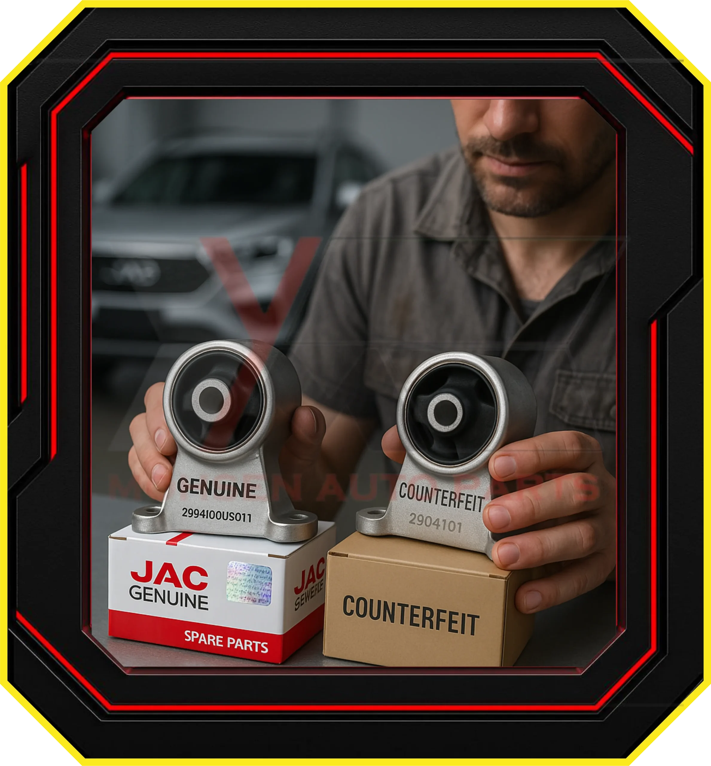 روش تشخیص قطعات اصل جک