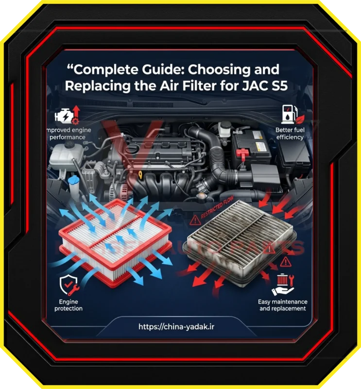 راهنمای جامع: انتخاب و تعویض فیلتر هوا برای جک S5