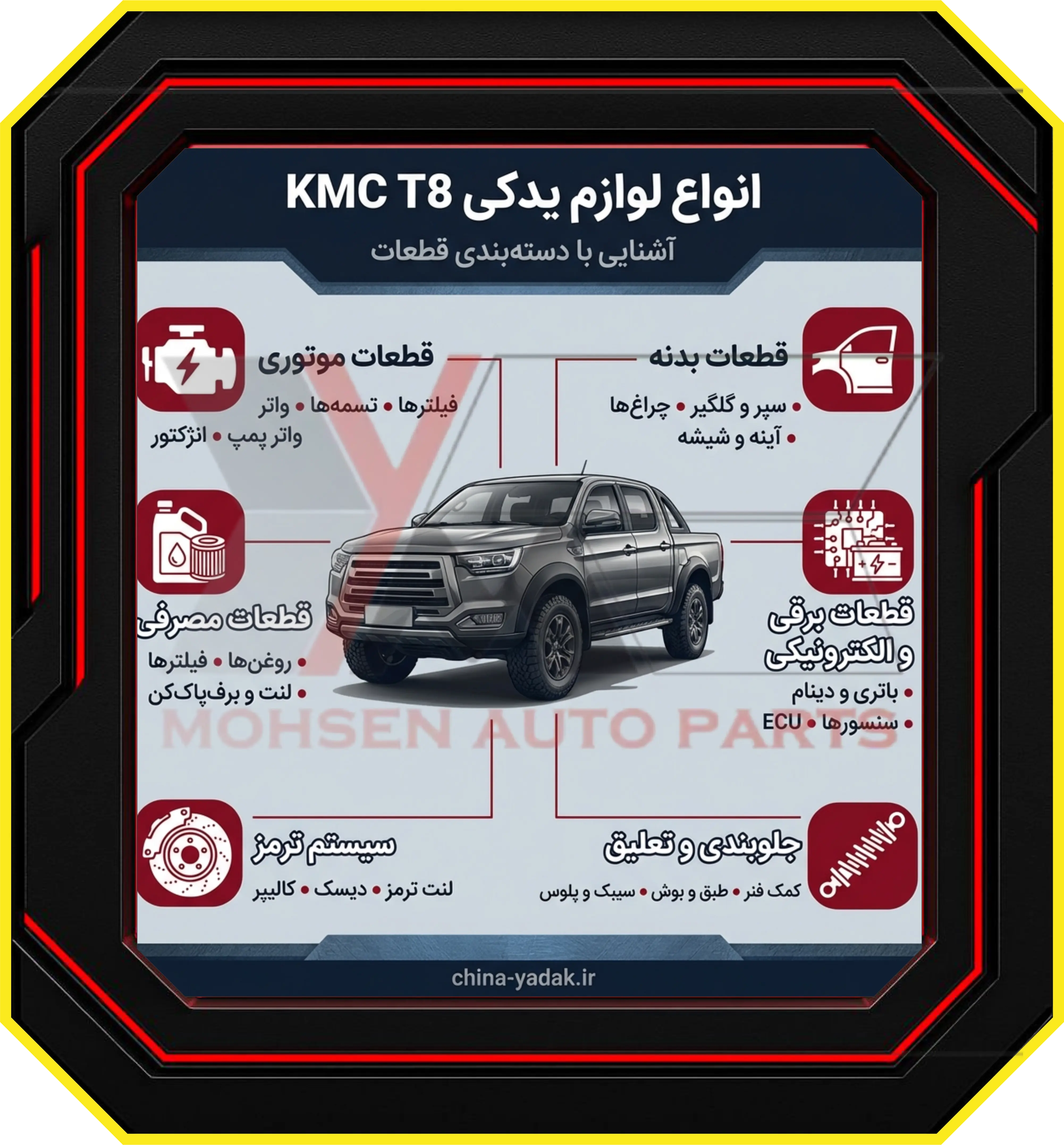 انواع لوازم یدکی KMC T8