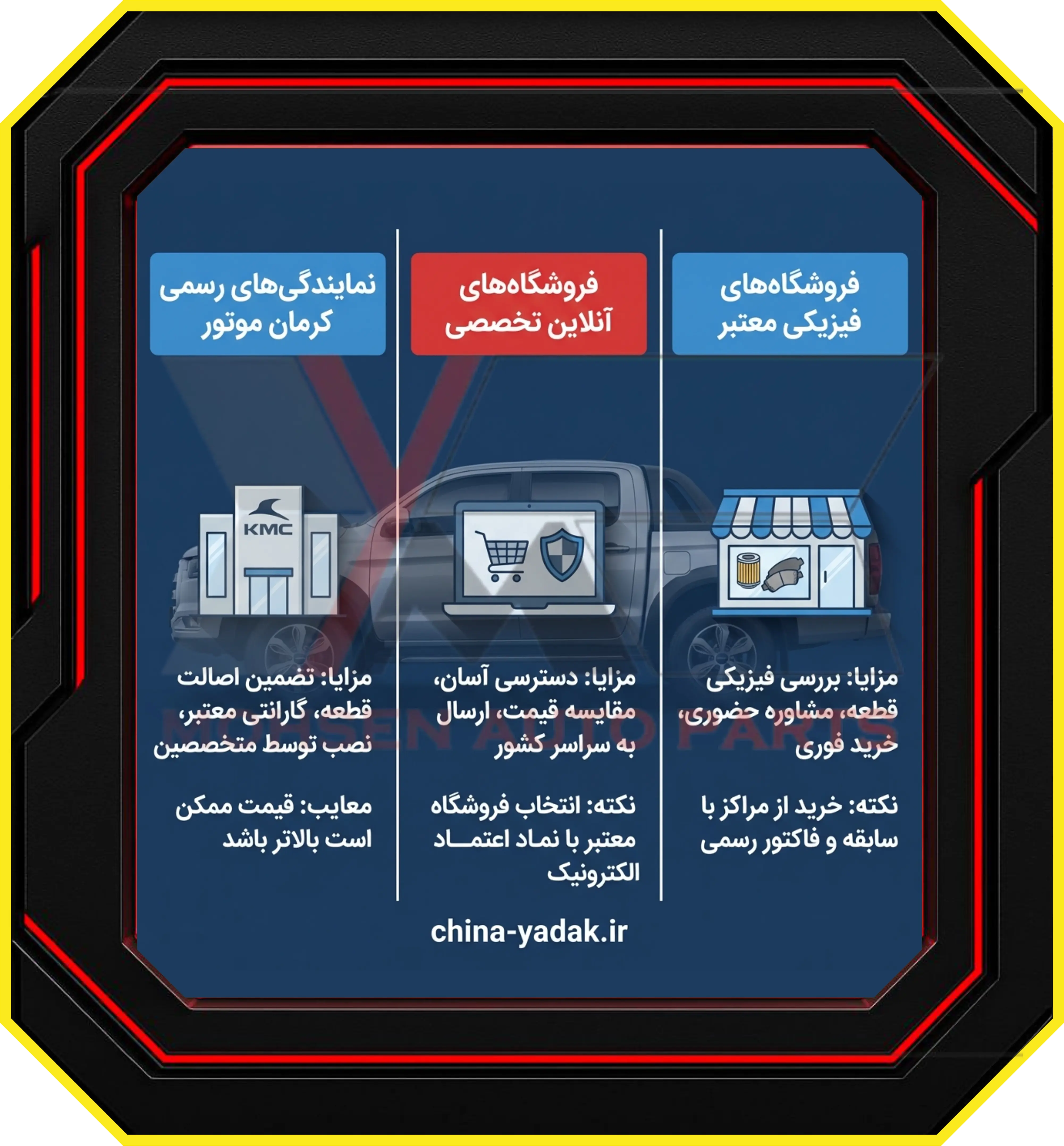 معرفی مراکز معتبر خرید لوازم یدکی KMC T8