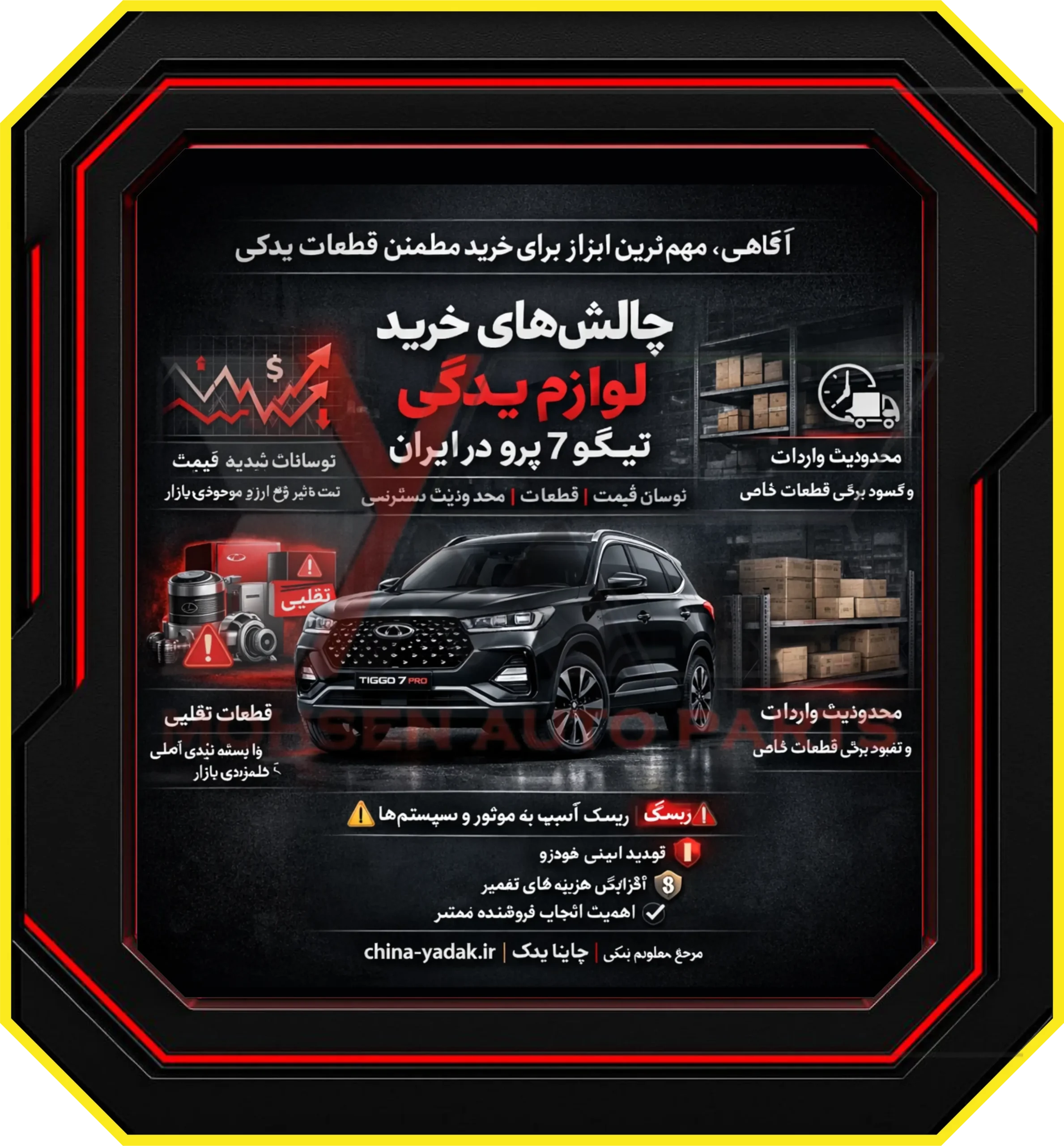 چالش‌های خریدلوازم یدکی تیگو 7 پرو در ایران